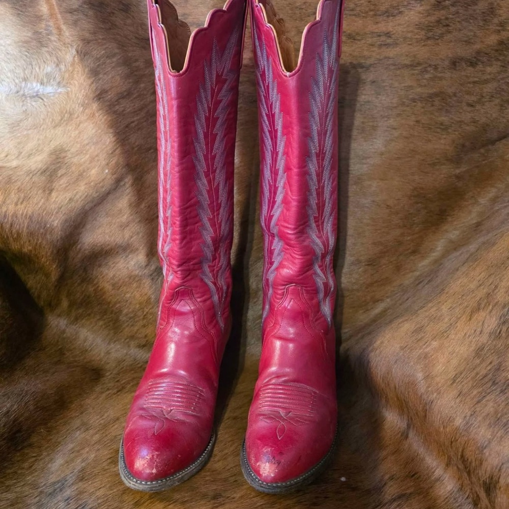 Vintage J. Chisholm Red Leather Boots